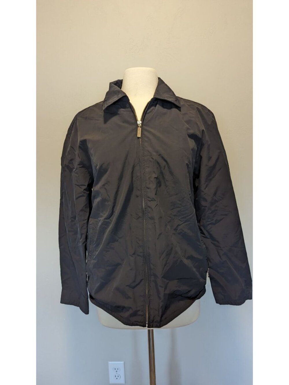 Calvin Klein Black Lightweight Zip-Up Jacket Small